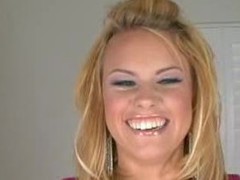 Codi just turned twenty one and is a beautiful breasty blond college coed. That Babe is kinda nervous at first, 'coz this babe has not ever been movie taped having sex previous to, but that babe aims to pease and does very well. That Babe sucks my schlong